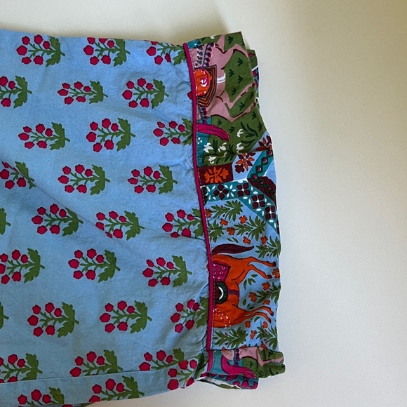 Floral Blue Pajama Pants - Picture 2 of 5